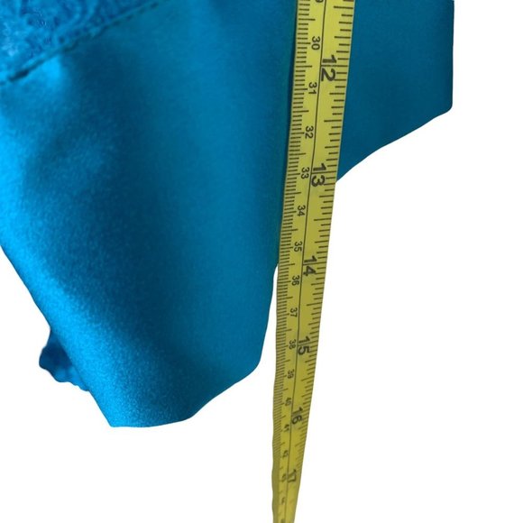 Vintage 90s Victorias Secret Gold Label Blue Lace Short Robe One Size - Picture 7 of 8